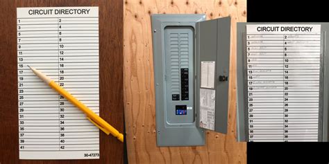 electrical panel box directory label|electrical panel identification labels.